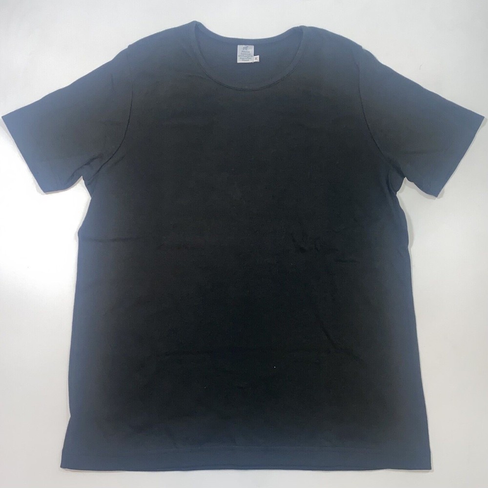 Peruvian Connection Basic Black Scoop Neck Pima C… - image 2